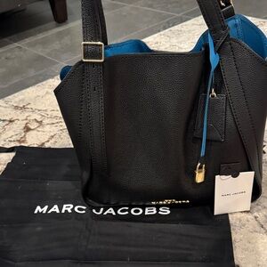 Marc Jacobs Black and Blue Tote Bag